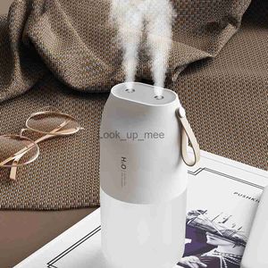 Humidificateurs Humidificateur d'air domestique 300ml, brumisateur de grande capacité, double pulvérisation, diffuseur d'arôme ultrasonique sans fil, brumisateur de lumière de couleur YQ230926