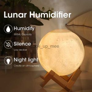 Humidificateurs Diffuseur d'aromathérapie diffuseur d'huile essentielle à ultrasons 880ml humidificateur d'air lampe de lune veilleuse purificateur de brume de nuit pour la maison YQ230927