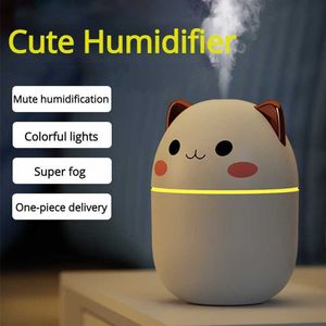 Humidificateurs Dessin animé Mini humidificateur d'air huile essentielle maison chambre arôme diffuseur purificateur parfum lourd brouillard pulvérisation adapté pour bureau L230914