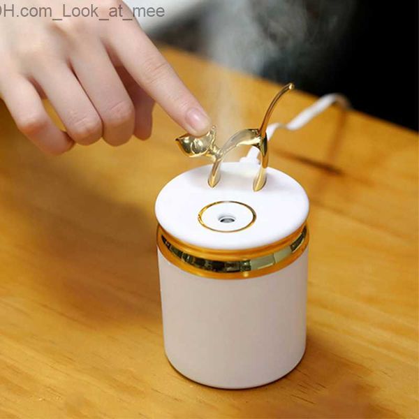 Humidificateurs Diffuseur d'eau de chat mignon 180 ml dessin animé USB brumisateur chambre muet humidificateur d'air à ultrasons grand pulvérisateur de brouillard cadeaux créatifs Q230901