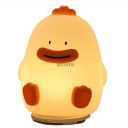 Luchtbevochtigers Leuke Eend Aromatherapie Luchtbevochtiger USB Diffuser voor etherische olie voor AROMA Diffuser met zachte klap LED-licht voor kinderkamer YQ240122