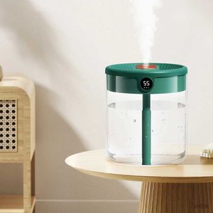 Humidificateurs Humidificateur de Bureau 2L Humidificateur de Chambre à Coucher Affichage de l'humidité à Faible Bruit avec veilleuse Deux Modes de brumisation pour Les Voyages intérieurs en Voiture