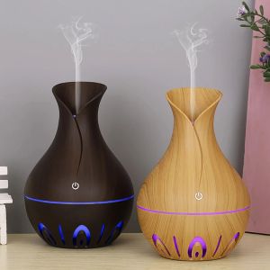 Bevochtigers elektrische luchtbevochtiger ultrasone houtkorrelbevochtigaar diffusor diffusor essentiële aromaolie aromatherapie diffuser mini mist maker