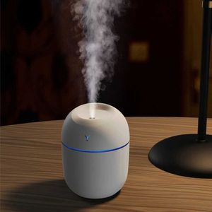 Humidificateurs Lampes à parfum Mini portables 220 ml Air Humidificateur Aroma Diffuseur Humidificador pour le bureau de caradre avec la lampe de nuit LED