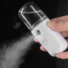 Humidificadoras Lámparas de fragancia Nano Spray Agua Reponente Instrumento Hidratación Mini Portable Vapor Vapor Facial Recargable Humidificador Humidificador Humidificador