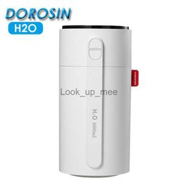 Luchtbevochtigers H2O Smart Inductie Mini-luchtbevochtiger Diffuser 2000 mAh Batterij Oplaadbaar 800 ml Mist Maker Sproeier voor thuiskantoor Auto YQ230926