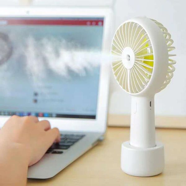 Humidificateurs HREUIW 1200mah Mini ventilateur de brouillard d'eau USB rechargeable portable portable climatisation humidfiying ventilateurs de pulvérisation bureau extérieur