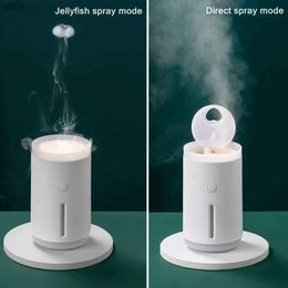 Humidificateurs Meuglarisés Smoke Rings Ultrasonic Air Humidificateur USB Aromatherapy Huile Diffuseur avec un diffuseur d'arôme de lampe chaude