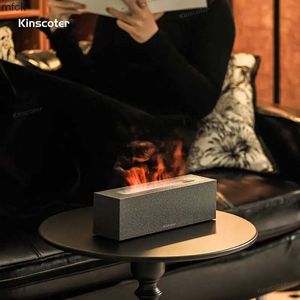 Humidificateurs Kinscoter Flame Aroma Diffuseur Air Humidificateur Ultrasonic Maker Maker Fogger LED Huile lampe à flamme