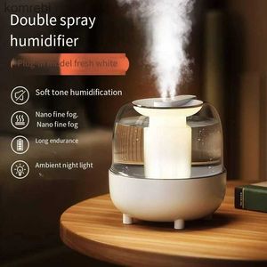 Humidificateurs Grande capacité 4L humidificateur aromatique ultrasons humidificateur d'air domestique purificateur d'air lumière LED humidificateur Portable SprayL240115