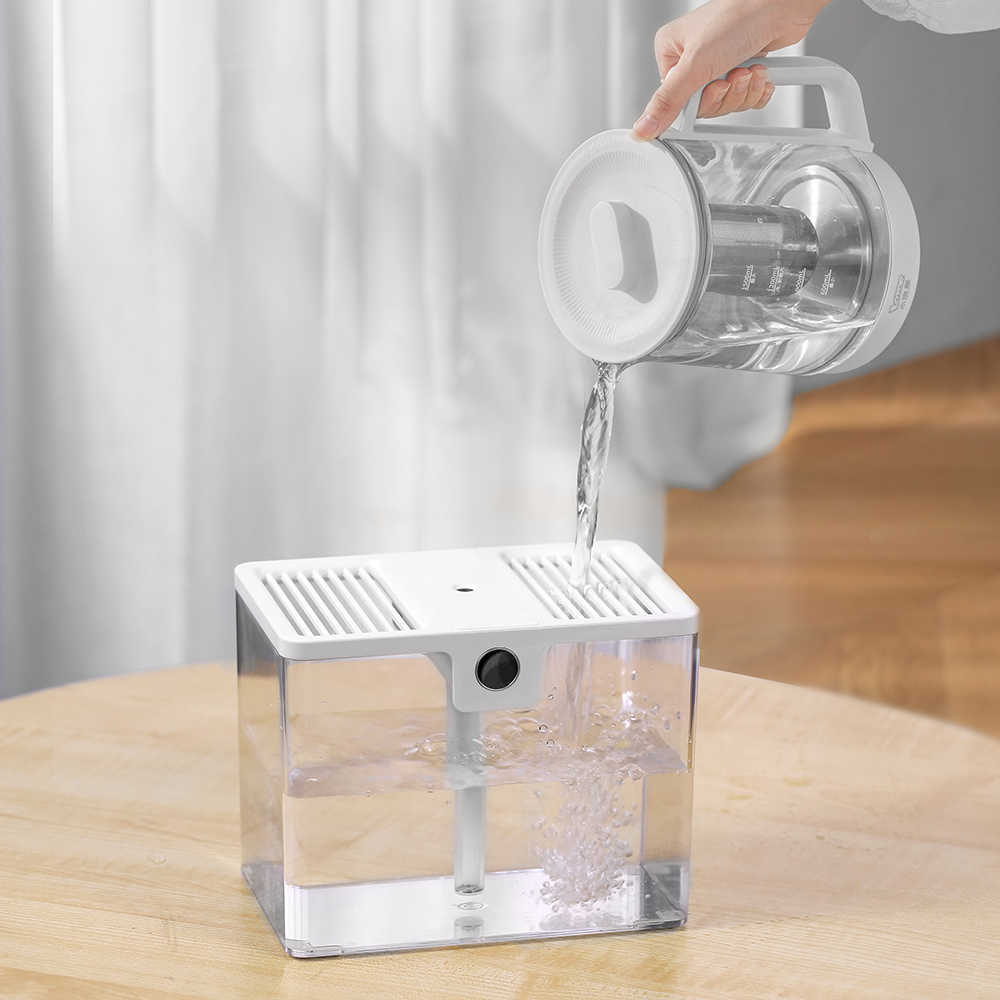Luchtbevochtigers Luchtbevochtiger met grote capaciteit Cool Mist Maker USB Transparante watertankbevochtiger Gebruik voor thuis/kantoor/slaapkamer
