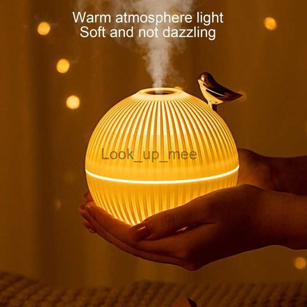 Humidificateurs Lark Bird Light Humidificateur Lampe de nuit avec support Humidificateur à brume fraîche Luminosité réglable Chargement USB Décoratif YQ230927