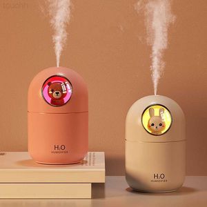 Humidificateurs Belle bande dessinée lapin ours humidificateur d'air USB ultrasons brume fraîche diffuseur d'arôme avec lumière LED colorée Mini Humidificador L230914