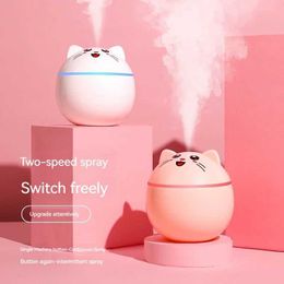 Bevochtigers Lucky Cat Humidificator Mini USB Home Office CAR Zwangere vrouwen Baby Hydrated Silent Big Spray Y24042222