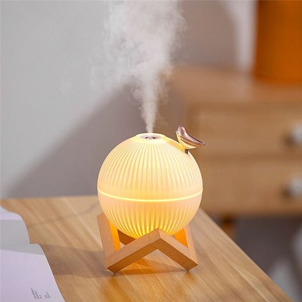 Humidificadores Mini Home Room Bird USB Humidificador de aire ultrasónico Cool Mist Maker Lámpara LED 230427