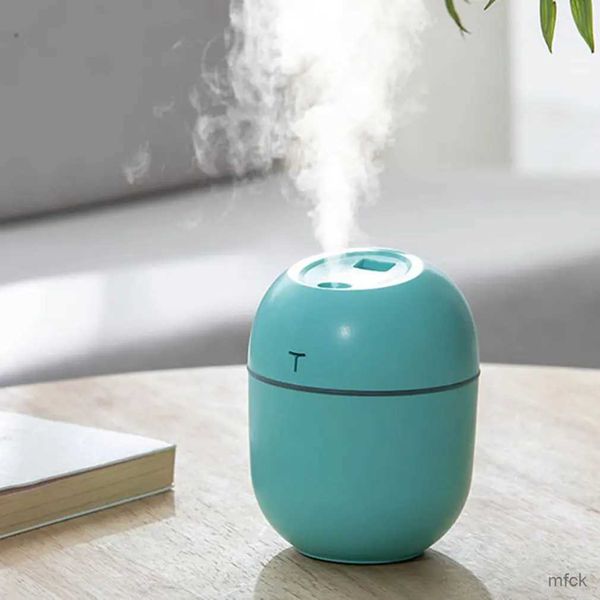 Humidificadores Mini vehículo portátil humidificado pulverizador de 200 ml silencioso doméstico previene el secado carga USB humidificador de luz nocturna LED