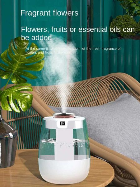 Humidificateurs Mini USB Portable Dual Buse Humidificateur silencieux pour une chambre à brume froide équipée d'une AI Humidificateur d'air numérique intelligent Y240422