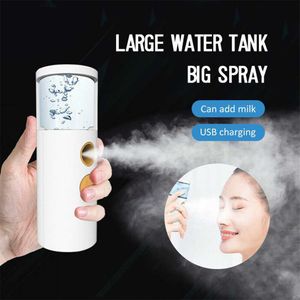 Humidificateurs Nano Spray hydratant vapeur faciale USB Machine de pulvérisation froide humidificateur Mini outil de soins de la peau Portable diffuseur d'arôme humidificateur L230914