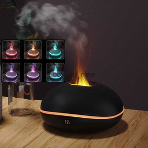 Humidificateurs Nouveau 200ML flamme arôme diffuseur Simulation flamme humidificateur d'air huile essentielle pour la maison USB électrique ultrasons Cool brumisateur YQ230927