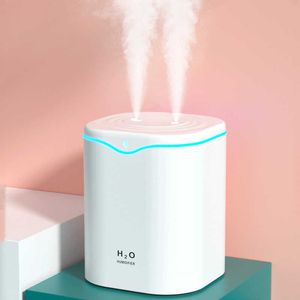 Humidificateurs Nouveau 2L ultrasons muet humidificateur d'air lumière romantique USB huile essentielle diffuseur voiture purificateur arôme brume avec lampe LED maison