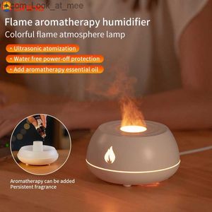 Humidificateurs Nouveau diffuseur d'arôme diffuseur d'air ultrasonique brumisateur frais brumisateur LED lampe à flamme d'huile essentielle Difusor humidificateur d'air Q230901