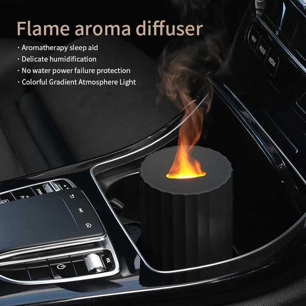 Humidificadores Nuevo colorido Humidificador de 100 ml Difusores de aroma de aceite de fuego ultrasónico USB Difuserna Humidificateur Dair para el hogar