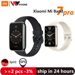 Humidificadores NUEVOS XIAOMI MI BAND 7 PRO con brazalete inteligente GPS Blood Oxygen Fiess Traker Waterproof Xiaomi Smart Band 7 Pro