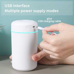 Humidificateurs Portable 390ml humidificateur d'air aromathérapie humidificateur pour voiture à domicile USB pulvérisateur avec LED couleur lampe de nuit purificateur