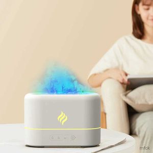 Humidificateurs Humidificateur d'air portable Simulation flamme diffuseurs d'huile essentielle hydrater la peau mini humidificateur soulager les fournitures de fatigue