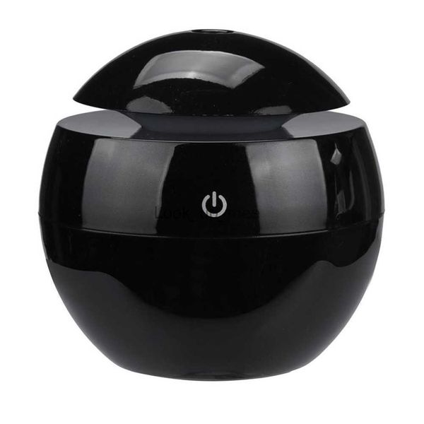 Humidificadores Humidificador de aire portátil Difusor de aroma ultrasónico USB Luz nocturna LED Difusor de aceite esencial eléctrico Aromaterapia Negro YQ230926