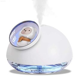 Humidificadores Humidificador de niebla fría portátil 300 ml USB con 7 colores LED Luz nocturna Humidificadores de escritorio para oficina en automóvil Viajes en casa L230914