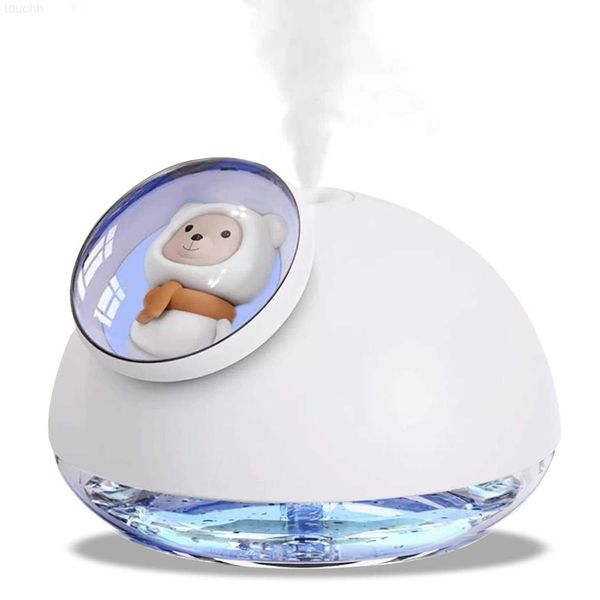 Humidificateurs Humidificateur portatif de brume fraîche 300ml USB avec 7 couleurs LED humidificateurs de bureau de lumière de nuit pour le bureau de voiture voyage à domicile L230914