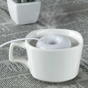 Humidifiers Portable Donuts Negative Ion Air Humidifier Water Cut-off Protection Mini Mist Maker Ultrasonic Mist Maker for Car Home Office L230914