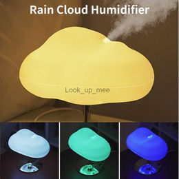 Humidificadores Humidificador de nube de lluvia con luz nocturna de color Humidificador calmante Aire purificado portátil Multifuncional automático para oficina en casa YQ230927