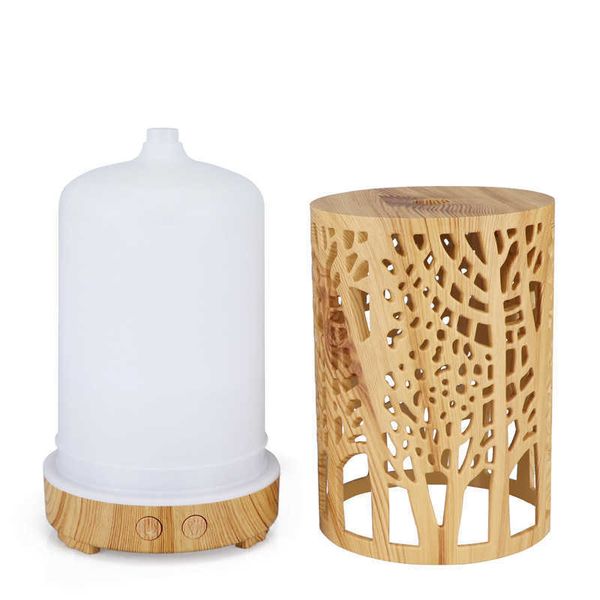 Humidificateurs Searide Wood Aroma Air Humidificateur Diffuseur d'huile essentielle Aromathérapie Électrique Ultrasonique Cool Atomiseur Mist Maker Mini pour la maison