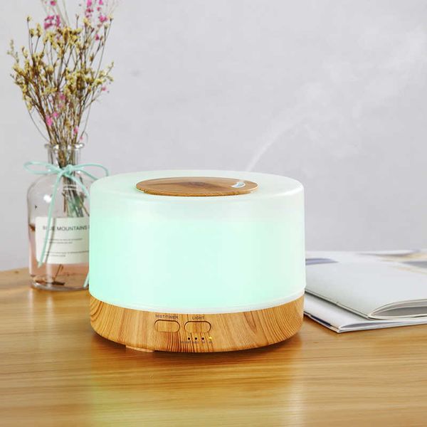 Humidificateurs Smart WiFi 500ml Aromathérapie Diffuseur essentiel Humidificateur d'air Connectez-vous avec les couleurs LED à la maison