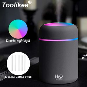 HUMIDIFIERS TOLIKEIDE 300 ml Couleur Cup Humidificateur Mini USB Diffuseur aromatique USB avec brouillard froid adapté à la chambre Home Car Purificateur Humidificateur Y240422