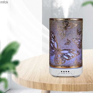 Humidificateurs Ultrasonic Air Humidificateur Aroma Diffuseur Golden Hollow Butterfly Humidity Control Assistant avec des lumières LED