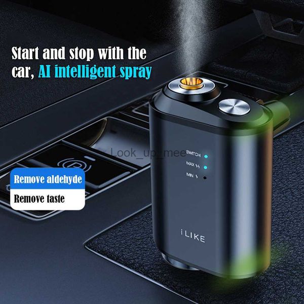 Humidificateurs Humidificateur d'air à ultrasons universel voiture désodorisant automatique parfum intelligent parfum vaporisateur purificateur d'air voiture décor intérieur YQ230926