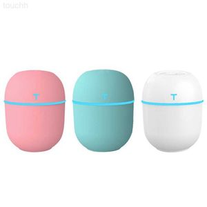 Humidificateurs USB Humidificateur d'air Oeuf mignon Humidificateurs de voiture à ultrasons Mist Maker avec lumières LED Mini Bureau Purificateur d'air de bureau 220 ml DHL gratuit L230914