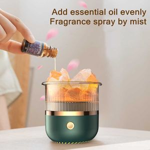 Humidificateurs USB diffuseur d'arôme cristal électrique ultrasonique humidificateur d'air d'aromathérapie essentielle avec lumière LED couleur