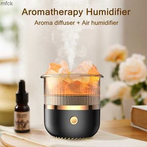 Humidificateurs USB arôme diffuseur Crystal Stone Electric Ultrasonic Huile Diffuseur Aromatherapy Air Humidificateur avec 7 couleurs LED Lumière