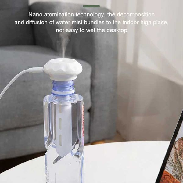 Humidificateurs USB Portable humidificateur d'air voiture maison chambre bureau bureau petit Nano pulvérisation eau réapprovisionnement bouteille d'eau minérale tasse humidificateurs