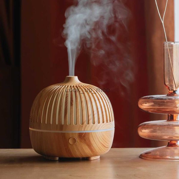 Humidificateurs USB humidificateur d'air à ultrasons maison aromathérapie humidificateurs bois Grain Vase diffuseur d'huile essentielle voiture purificateur d'air Humificador YQ230927