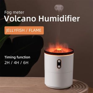 Humidificateurs Volcano Air Humidificateur USB Huiles essentielles Diffuseur 450 ml de chambre Fragrance Flame Aromathérapie Humidificateur pour Home Air Humidifi