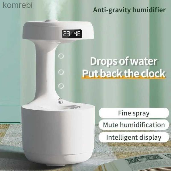 Humidificadores Humidificador de aire con gotas de agua Antigravedad Ultrasónico Cool Mist Maker Luz nocturna Rociador ingrávido con luz nocturna LED L240115