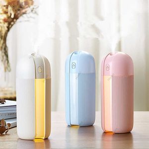 Humidificateurs Humidificateur d'air sans fil USB Diffuseur essentiel ultrasonique rechargeable Aromathérapie intégrée 800mAh