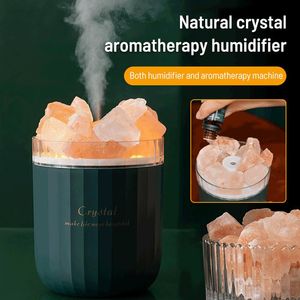 Humidificateurs Aromathérapie à cristal sans fil Humidificateur portable usb ultrasonique brume brouillard Air Humidificador avec atmosphère lampe à la maison