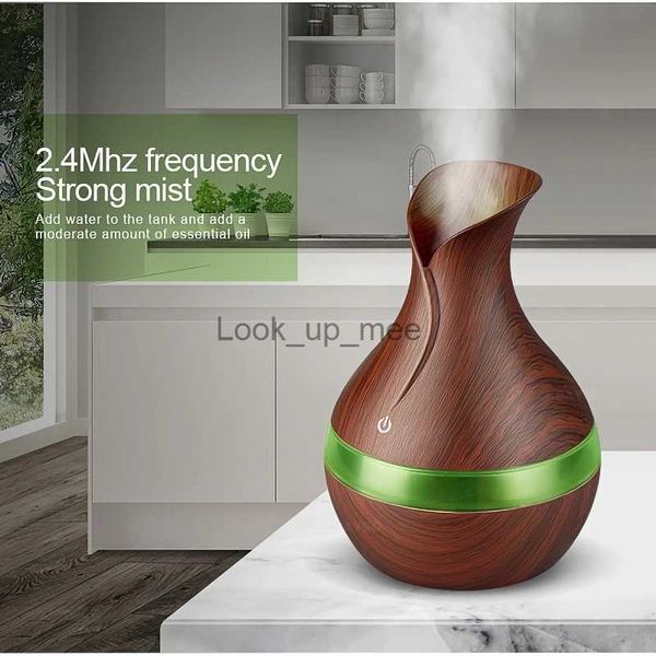 Humidificateurs Humidificateur de Grain de bois 300ml USB diffuseur d'arôme atomiseur USB humidificateur domestique Instrument hydratant humidificateur de bureau YQ230926