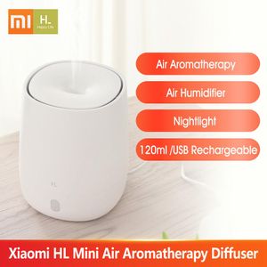 Humidificateurs Xiaomi Air Aromatherapy Diffuseur Portable USB Humidificateur Aroma calme Maker Maker avec veilleuse pour la voiture Home Office Yoga 120 ml